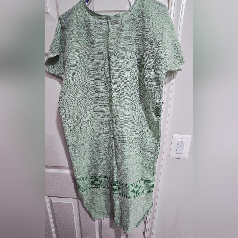 Green girls tradtional ctton hand made Shirt